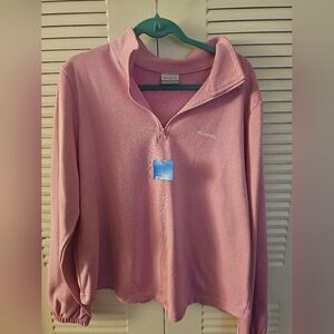 Columbia Women's Trek French Terry Half-Zip Pullover - Pink - XL